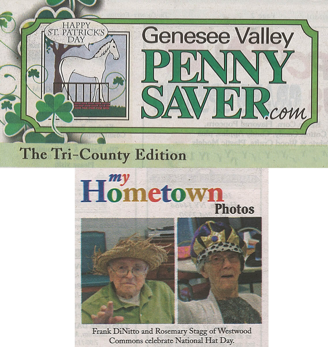 Westwood Commons celebrates Hat Day photo in the Genesee Valley Penny Saver March 11, 2016