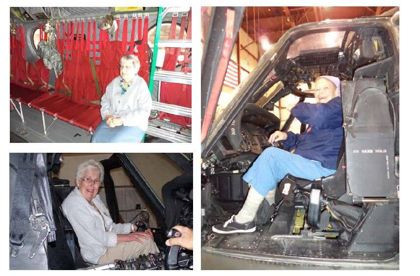 Woodcrest Commons residents Alma Coles, Joanne Hackett and Barb Frielinghaus enjoy an up close and personal tour of the Greater Rochester International Airport