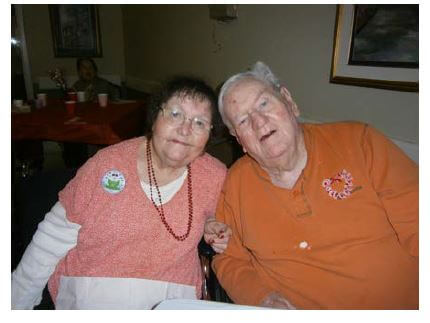 Linda and Jim Mack, Cambridge House residents at the Valentine's Day Celebration