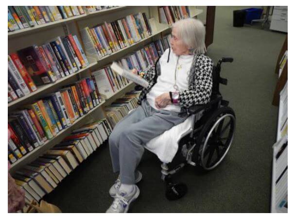 Southfork resident Violet Rice picking out a book