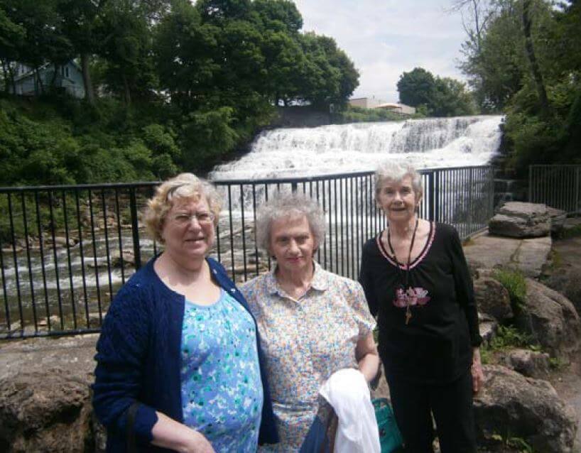 Glenwell residents Cynthia Magrum, Mary Matre and Lois Calos at Glen Falls