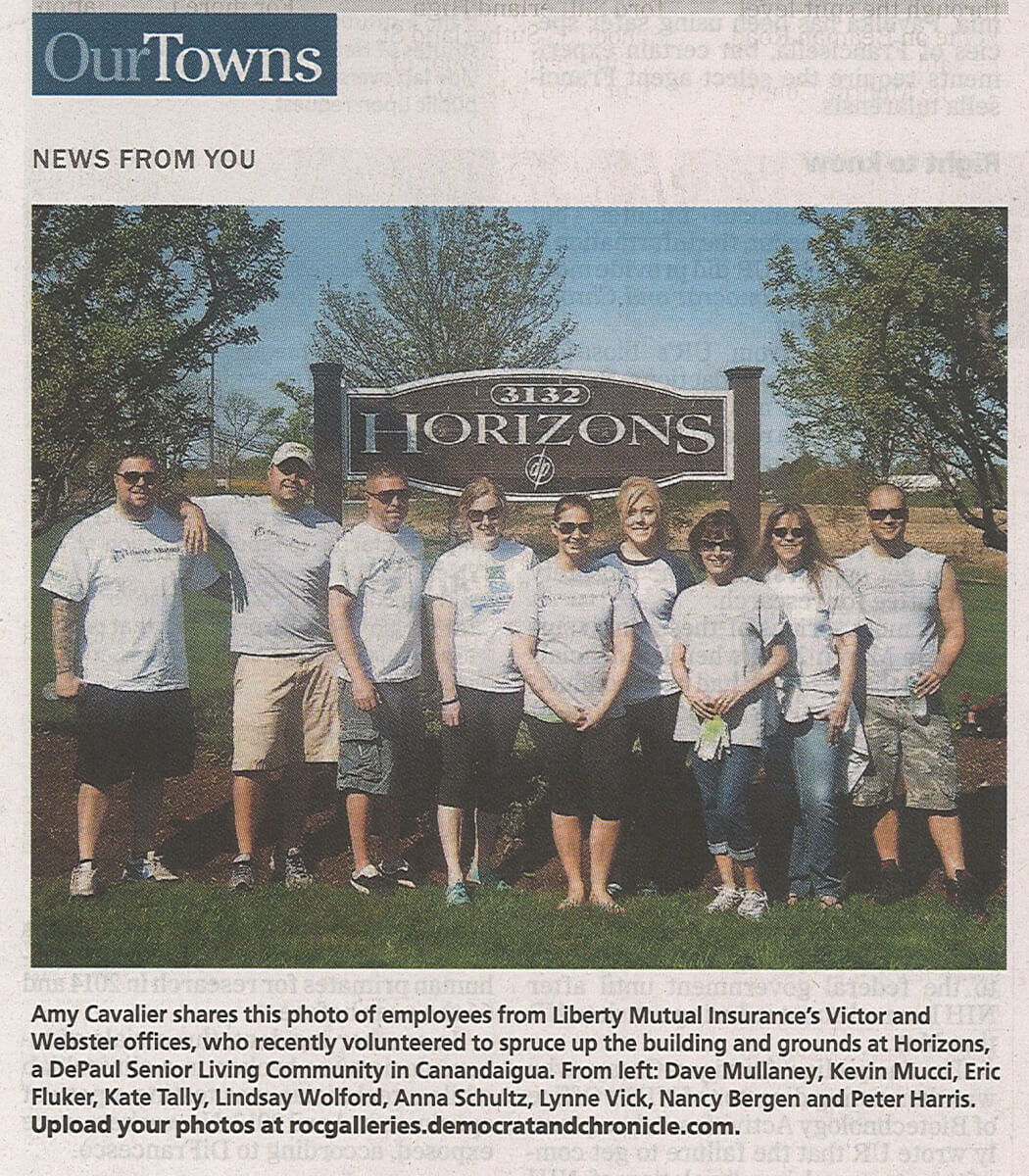 Horizons Day of Caring Story in OurTowns on May 29, 2015