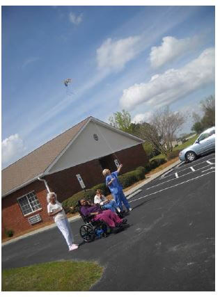 Dayspring of Wallace residents flying their kite