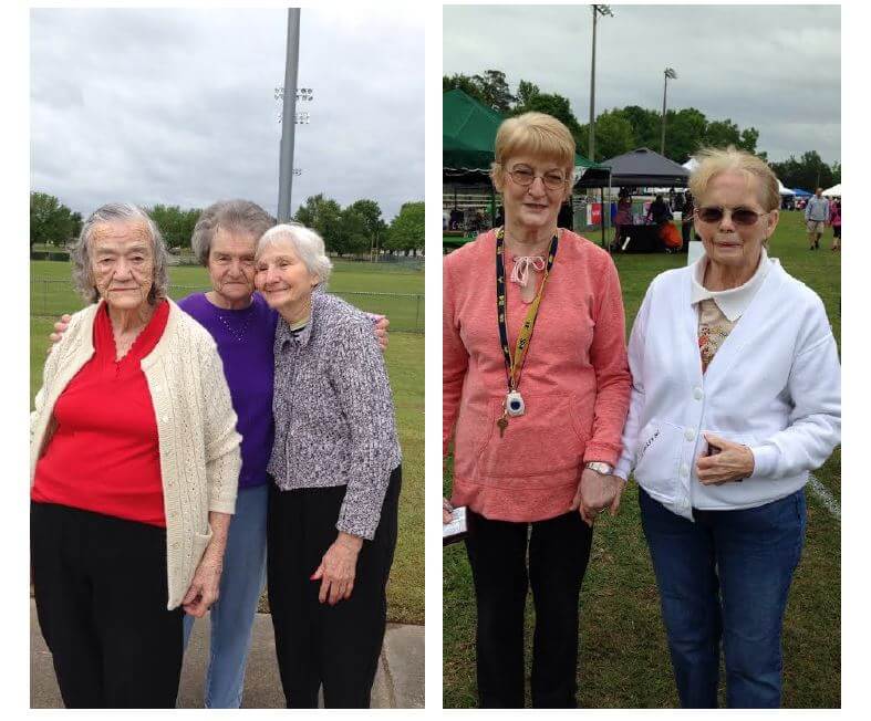 Pee Dee Gardens residents Evelyn Floyd, Jennie Graham, Pat Kale, Brenda Bullard and Mamie Palmquist at the Florence County American Cancer Society’s Relay for Life