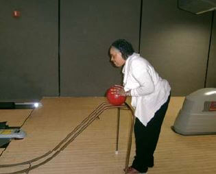 Southfork resident Mable Griggs bowling at Creekside Lanes