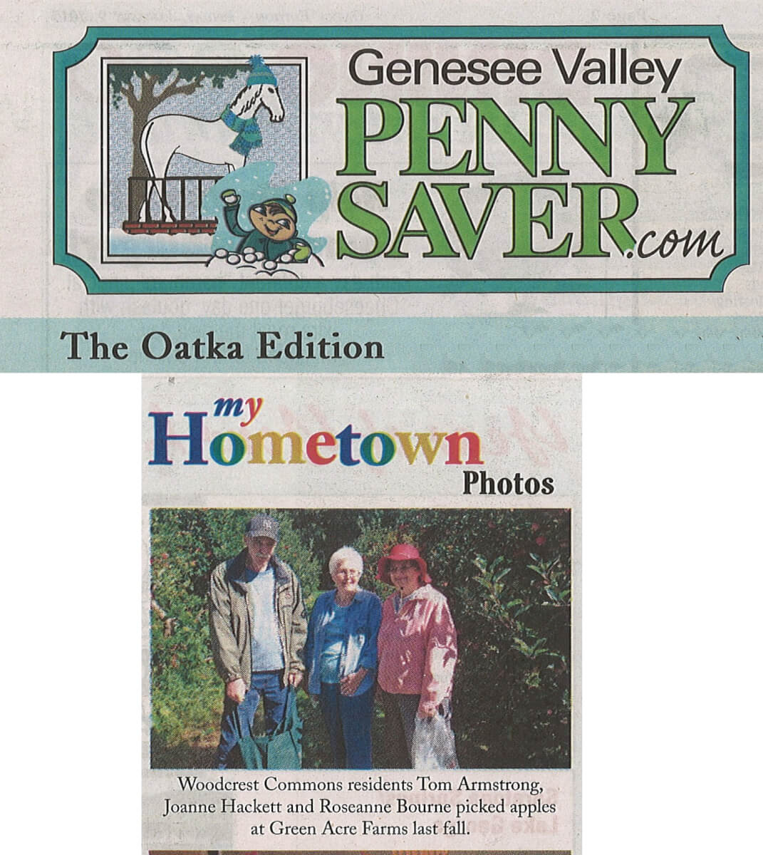 Woodcrest Commons Taste of Fall Photo in the Genesee Valley Penny Saver 