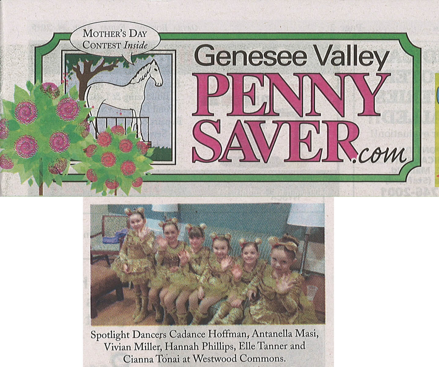 Spotlight Dancers at Westwood Commons photo in the Genesee Valley Penny Saver April 24, 2015