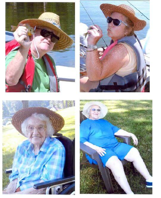 Wexford House residents fishing and enjoying the summer sun 