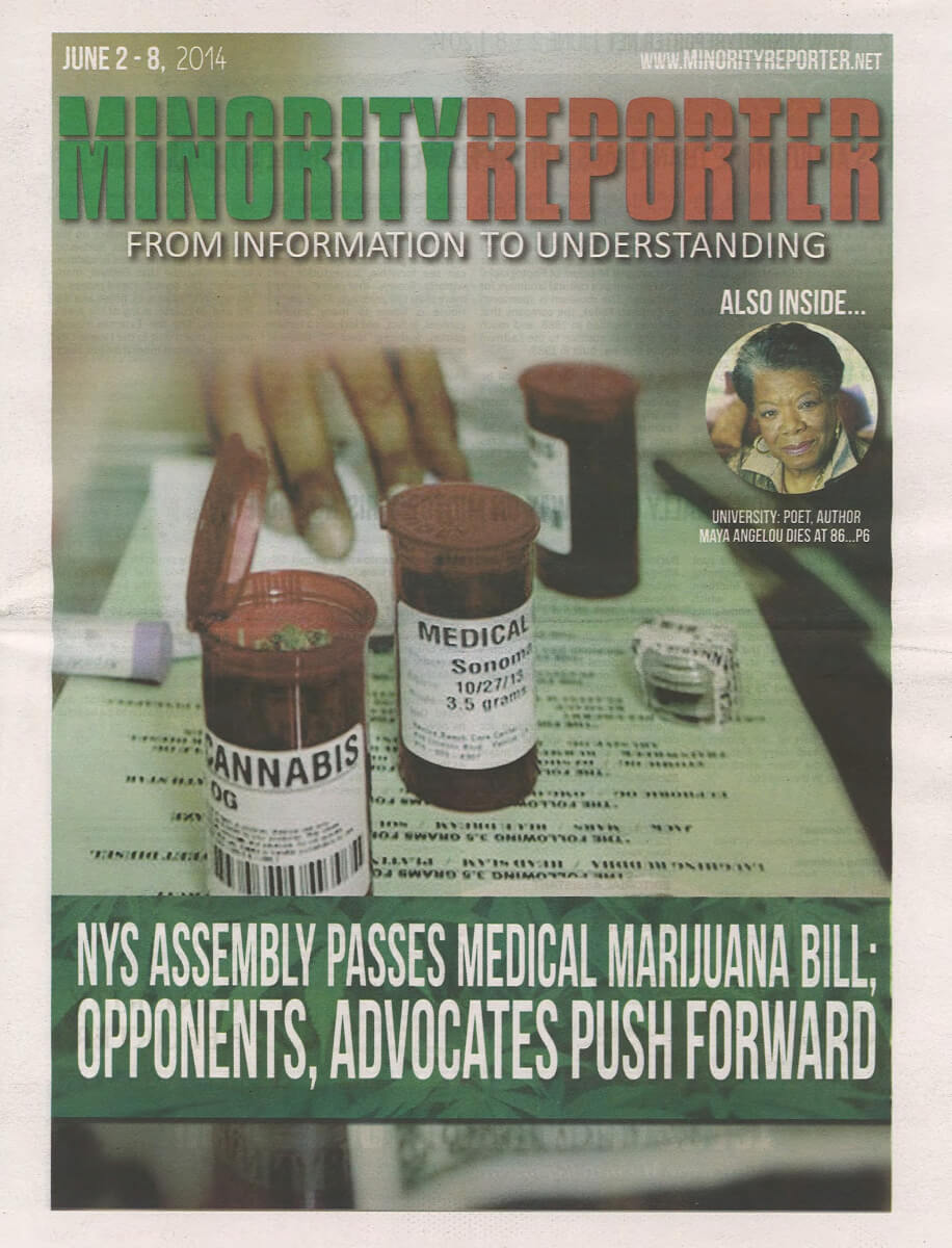 Minority Reporter Medical Marijuana article featuring Jennifer Faringer NCADD-RA June 2-8, 2014