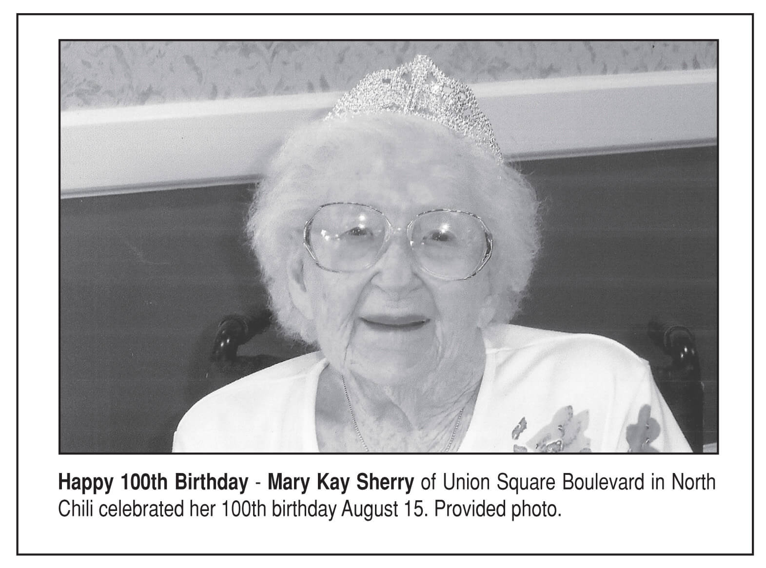 Westwood Common's Resident Mary Sherry celebrates her 100th birthday story in the Westside News August 2014