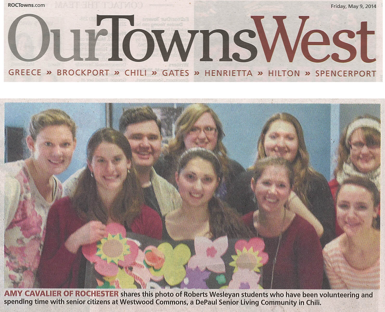 Westwood Commons Volunteer Recognition photo in the DC Our Towns West May 9, 2014