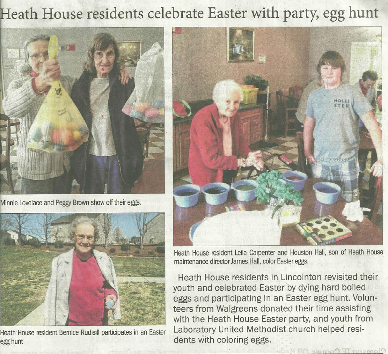 Heath House celebrates Easter story in the Gaston Gazette