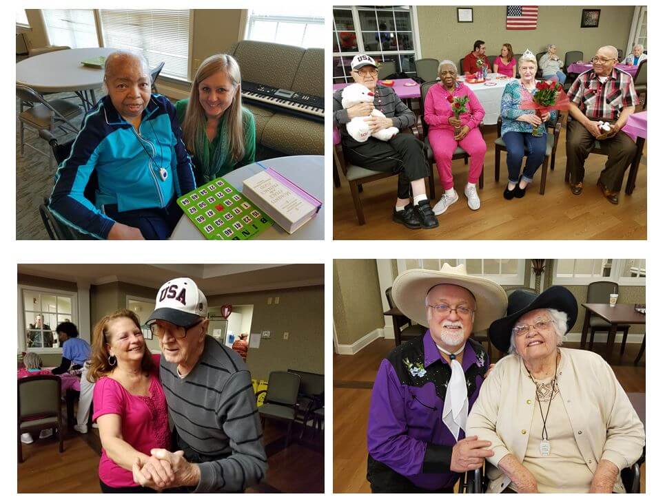 Pee Dee Gardens residents, volunteers and family members participating in games, parties and dancing