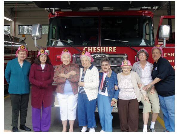 Horizons residents at the Cheshire Fire Department’s Open House