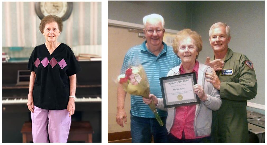 Twelve Oaks resident  resident Shirley Bowes wins "Employee of the Month" 