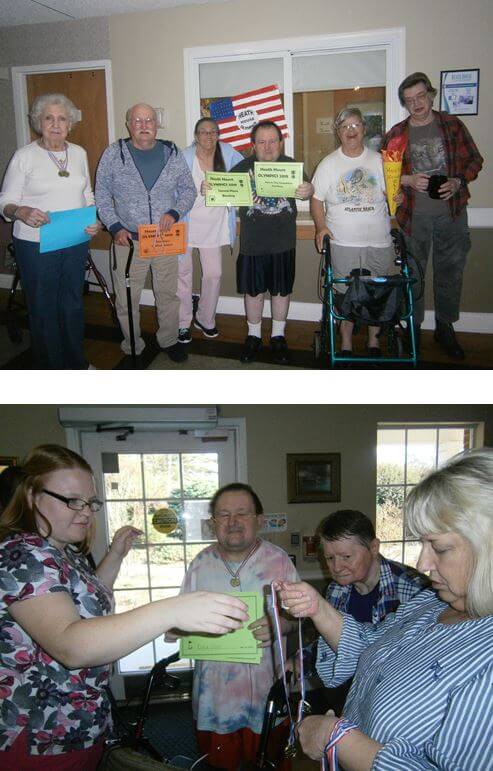 Heath House residents posing for a group photo 