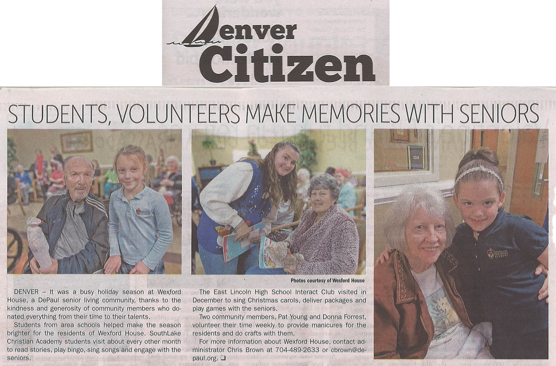 Wexford House Holiday Memories, Feb 8 14.19 Denver Citizen