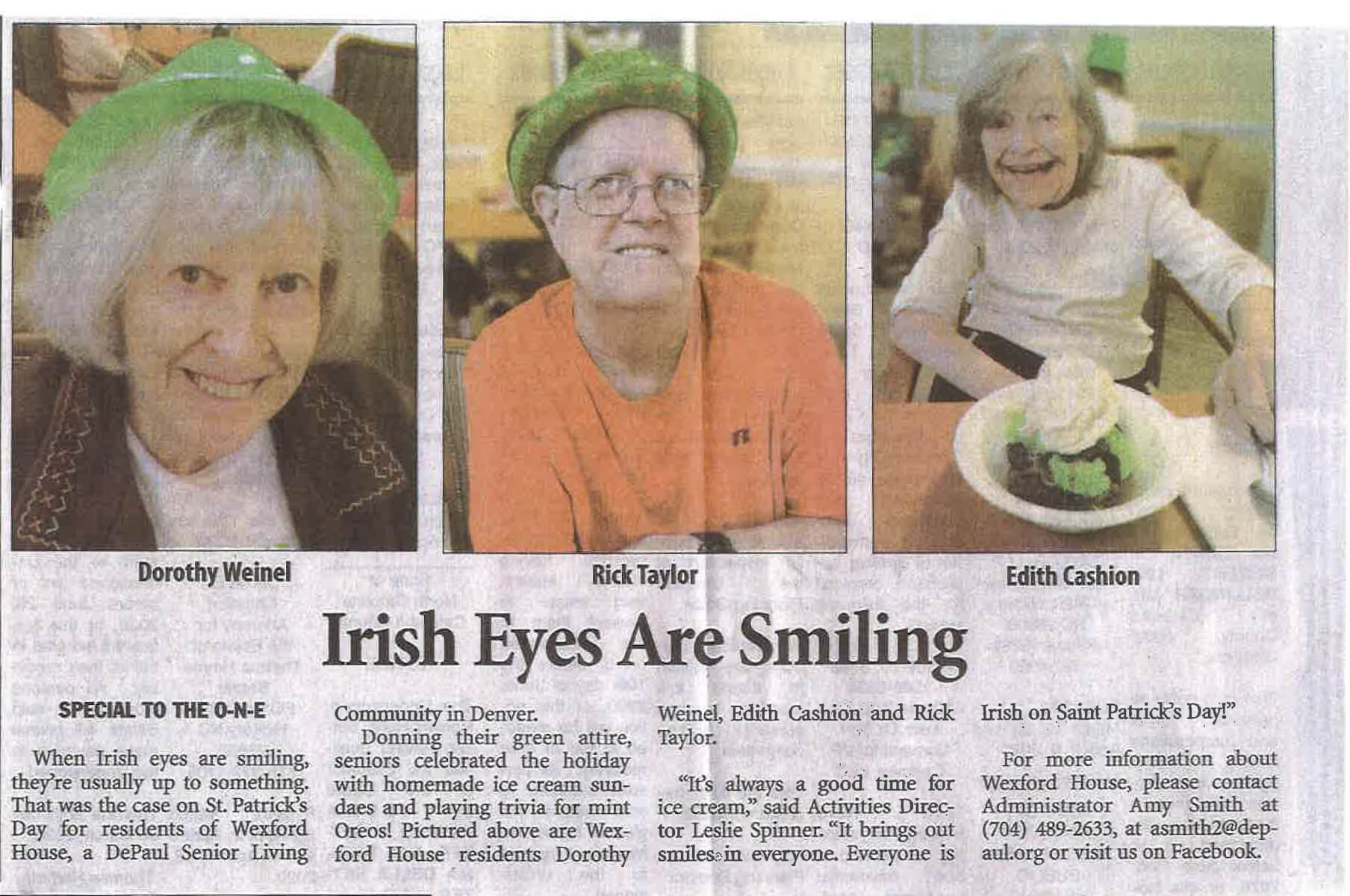 Wexford House St. Patrick's Day, Outlook News 3.26.20