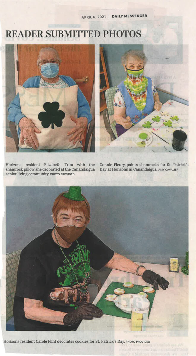Horizons St. Patrick's Day, 4.9.21 Daily Messenger