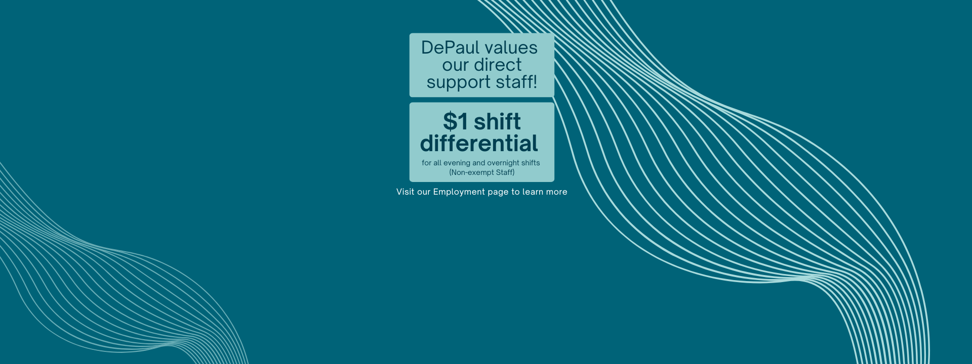 DePaul Shift Differential Employment Website Banner